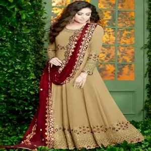 Pastel Green Georgette Anarkali Suit