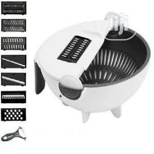 New 11 in 1 Multifunction Magic Rotate Vegetable Cutter with Drain Basket Vegetables Chopper Veggie Slicer Kitchen Tool with 8 Dicing Blades