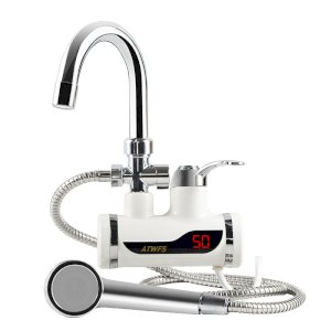 Hot water tap with shower