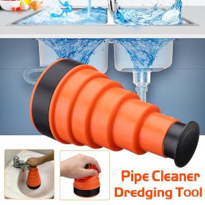 Bath Kitchen Sink Power Dredging Tool Sewer Pipe Cleaner Dredger Suction Cup