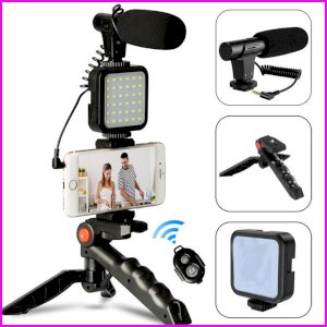 Wholesale Selfie Mobile Video Microphone With Led Light