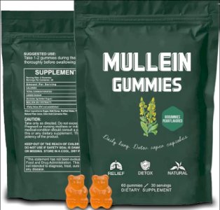 60pcs Mullein Gummies,Mullein Leaf Extract for Lungs,2000mg Mullein Extract for Lung Cleanse,Mullein Gummies for Lungs Health